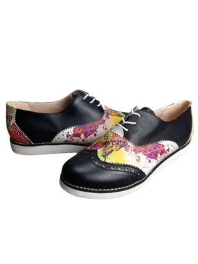 Goby Butterfly Wingtip Oxford Lace-up Shoe SZ 6.5